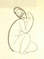 Figurine Modigliani Nu feminin Assis