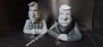 0000 - EN STOCK IMMEDIAT Figurines Bustes  Le SINGE en HIVER- Jean Gabin - Belmondo -  Saint Emett 